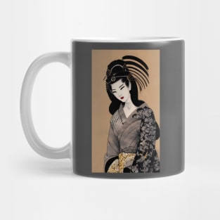 Japanese geisha woodblock art Mug